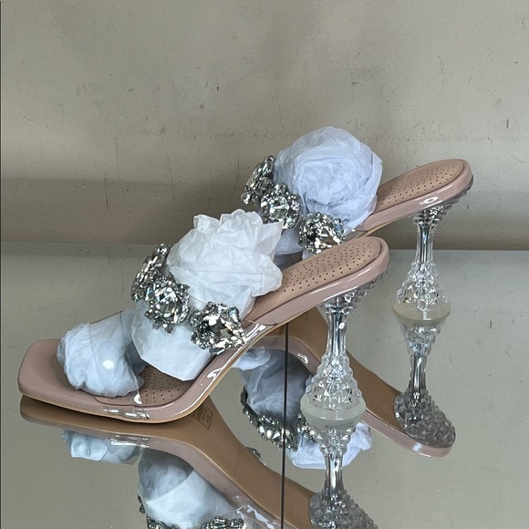 Cinderella Rhinestone Embellished Mule Heel - Picture 7 of 12